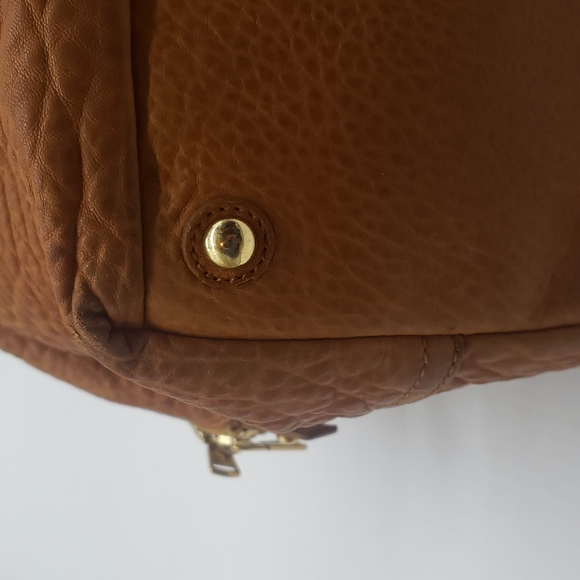 YVES SAINT LAURENT LEATHER BAG SIZE 18X12 COLOR ORANGE BROWN 🍊 100% AUTHENTIC - Picture 9 of 13